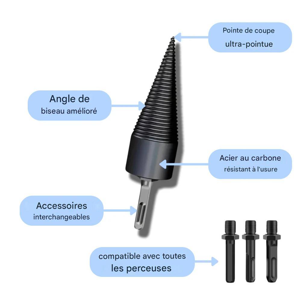 Coeurva Perceuse à bois de chauffage pour la maison